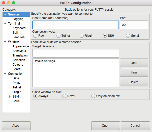 putty program for mac